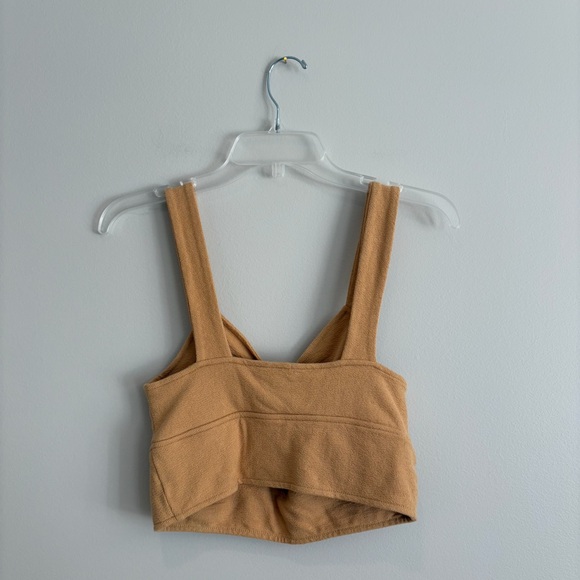 Madewell Cutout Knot-Front Crop Tank Top Size M - Picture 3 of 8